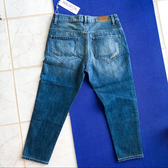 WILDFOX Distressed Cropped Denim - Picture 5 of 8